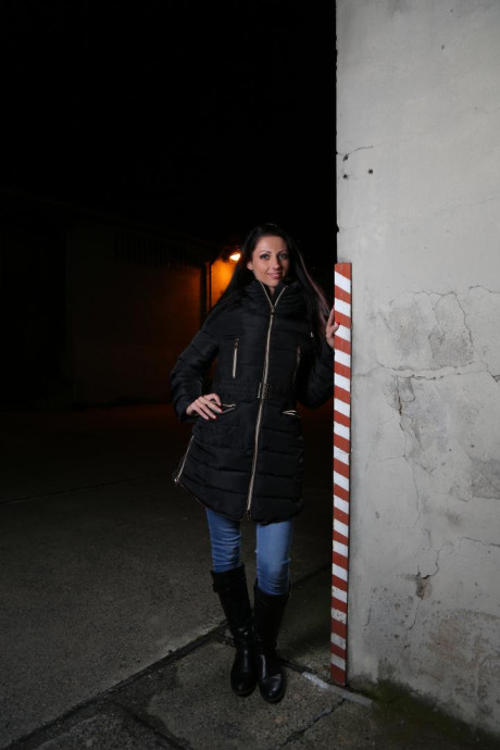 Hot German brunette with tiny titties July Sun poses undressed outdoors