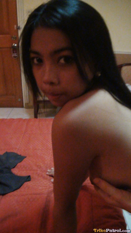 Adorable Filipina Jane Avila stripping nude and giving a sloppy bj