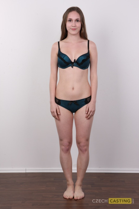 Whore girl lady next door type Klara takes off her clothes and boots to go bare undressed