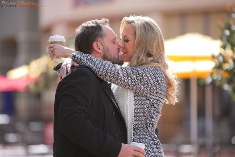 Fine cougar Brandi Love kneels in boots for steamy oral sex & rides on top