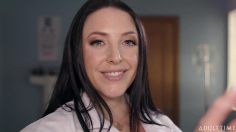 White masseuse Angela White and a lady GF girl end up having a 3some with a client