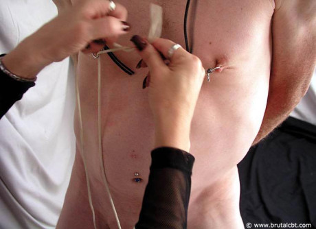 Hot chick Rubee Tuesday tortures a submissive fiance boyfriend dude during CFNM play