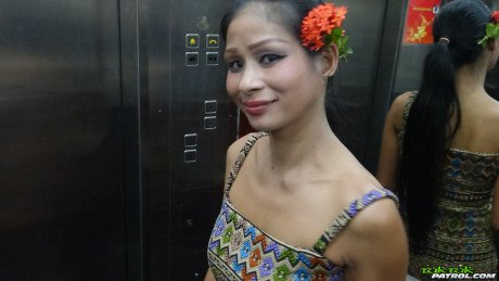 Lovely Filipina mom Sook gets poked by a stranger on the first date