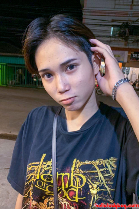 Stunning oriental transexual posing fully clothed in public in her own compilation