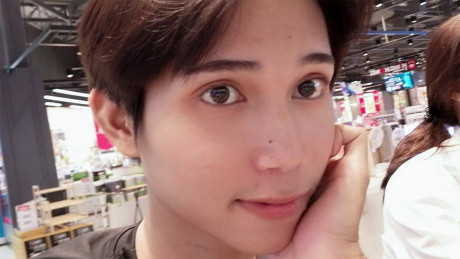 Stunning oriental transexual posing fully clothed in public in her own compilation