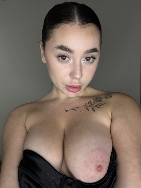 Pretty teenie Mila Chen unveils her yummy meaty butt and monstrous titties in a solo