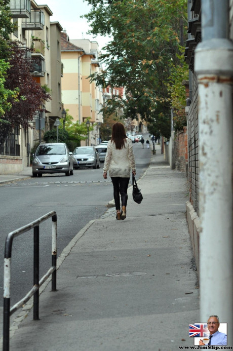 Russian MILF Lora Summer rides an cougar hubby bf stud she just met in the street