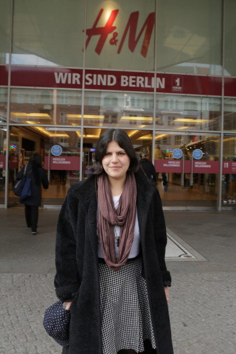 Chubby British bitch GF chick Beatrix poses naked on a bed and fully clothed in Berlin