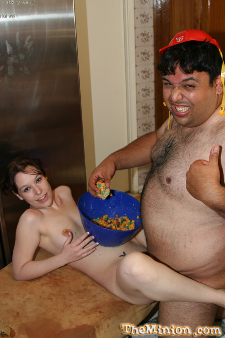 Petite girl gf broad Crissy Tyler gets undressed in the kitchen before pleasing a meaty fiance boyfriend guy