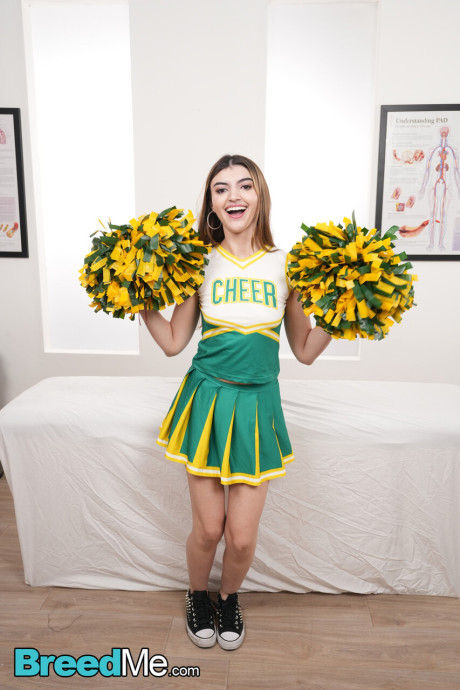 Sweet cheerleader Julia James Poses solo before sex with a slutty mature fiance BF stud