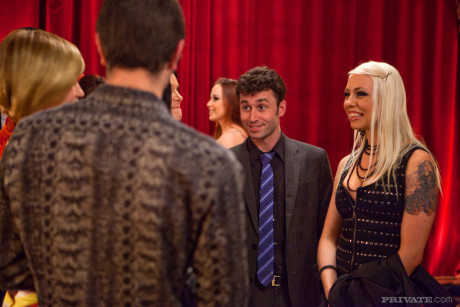 Horny women switch husbands for hot fucking at interracial swingers party