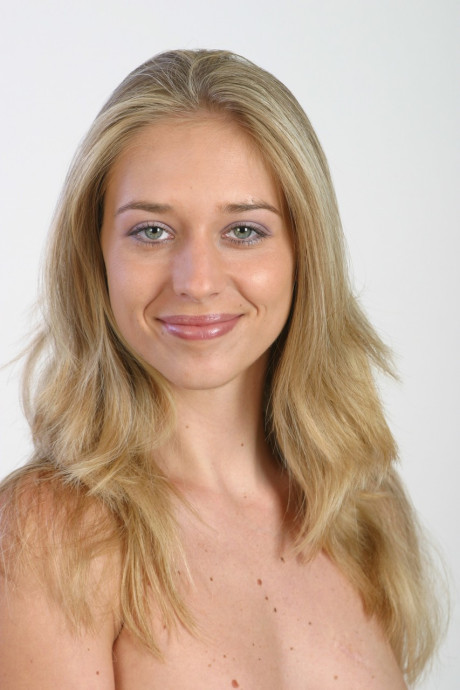 Blondie teens Lucy and Lucie tease together with their small boobies and asses