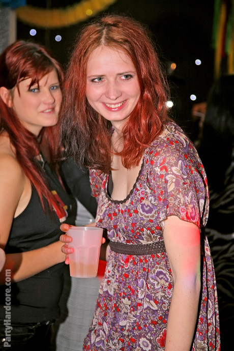 Bawdy ladies making out and fucking with well-hung dudes at the sleazy party