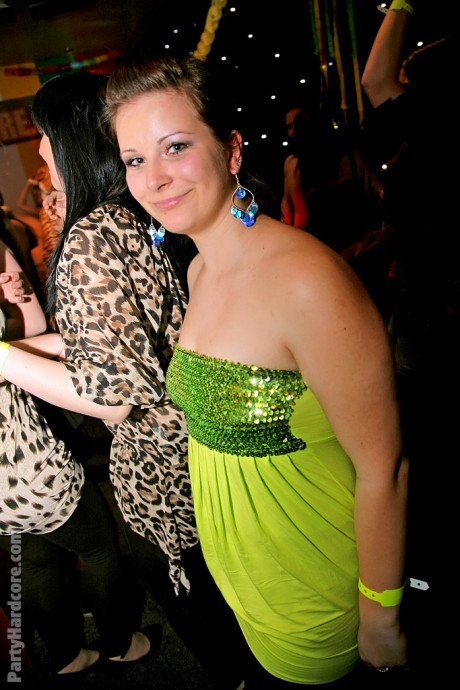 Bawdy ladies making out and fucking with well-hung dudes at the sleazy party