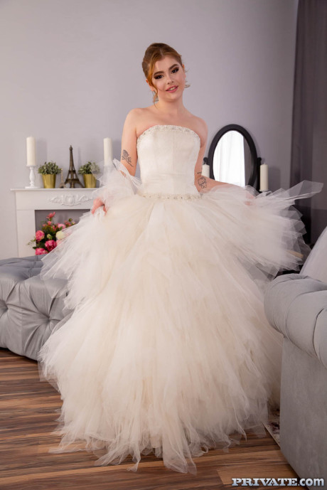 Redheaded bride Rebeca Fox gets gangbanged by her fiancé & his groomsmen