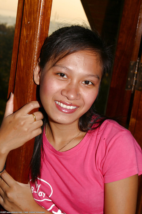 Oriental amateur Chaiya masturbating shaved snatch after lingerie removal