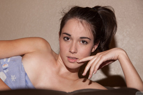 Teen girlfriend Emily Grey shows off her tiny boobies & perfect ass
