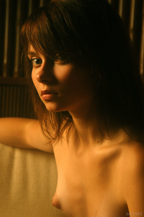 Emo skank girl chick Anna S reveals her tiny boobs and silky cunt in her bedroom