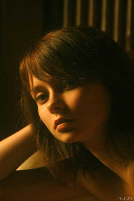 Emo skank girl chick Anna S reveals her tiny boobs and silky cunt in her bedroom