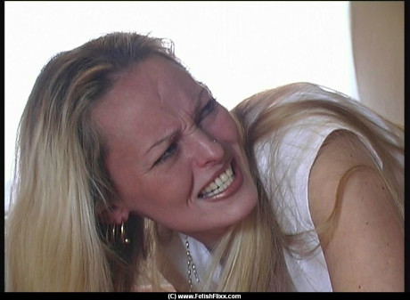 Three Caucasian chicks have their unprotected asses caned by a husband boyfriend stud in a bedroom