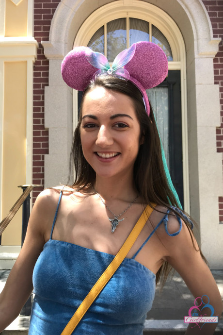 Teen Lily Adams unveils her lovely vagina after showing her tiny breasts in public