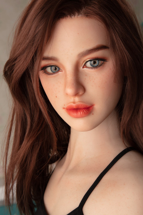 Pretty realistic sex doll shows off her flawless body in ebony undies