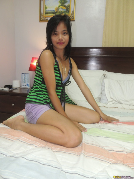 Oriental amateur Grace Lucero exposes her breasts & gets rammed in POV action