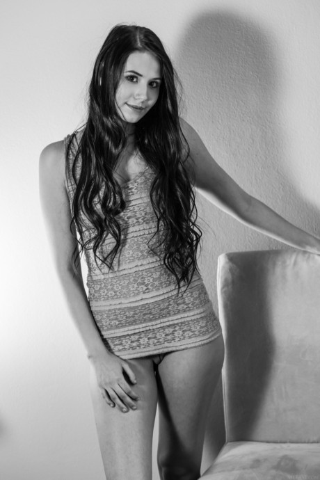 Brunette teenie Vanessa Angel shows her fabulous fresh teen body fully nude