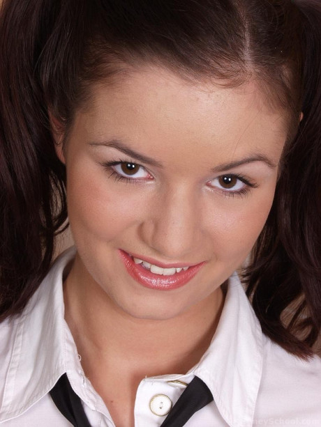 Pretty European schoolgirl Jana Mrazkova exposes her gigantic booty and tiny breasts