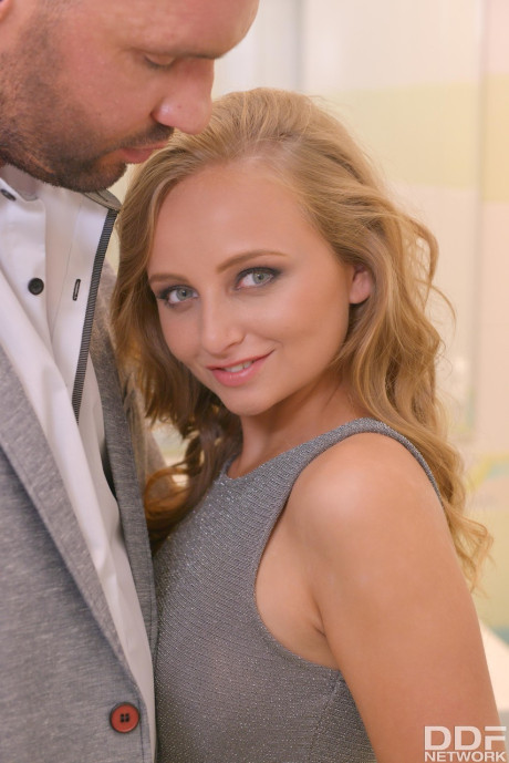 Ravishing young young blonde slut broad Bug plowed from butt & covered in hot jizz