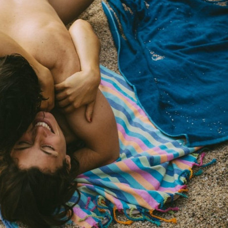 Hot Spanish babe Julia Roca gets her vagina filled on the sand beach
