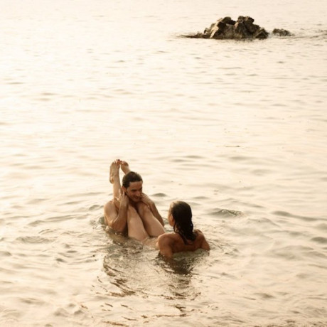 Hot Spanish babe Julia Roca gets her vagina filled on the sand beach