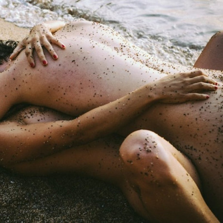 Hot Spanish babe Julia Roca gets her vagina filled on the sand beach