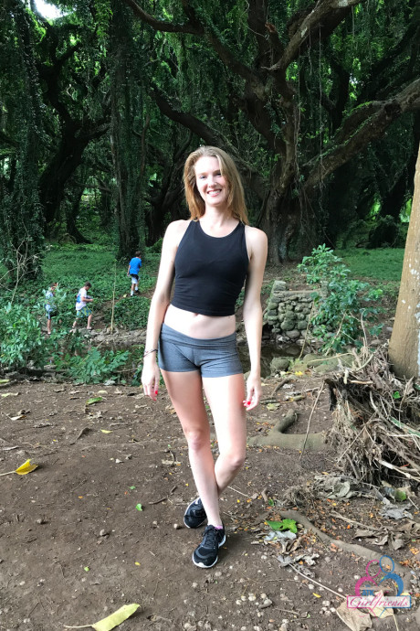 Hot gf Ashley Lane flaunts her delicious shiny booty and hot snatch