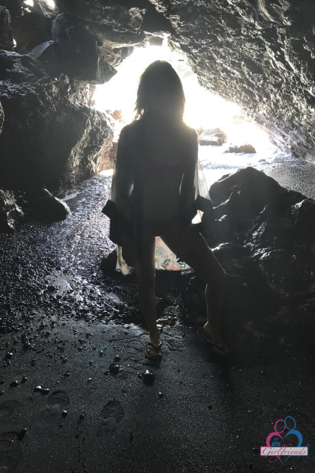 Hot gf Ashley Lane flaunts her delicious shiny booty and hot snatch